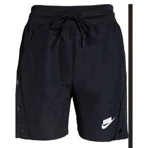 NIKE Black High-Rise NSW Shorts Block Logo EUC Small Tik Tock